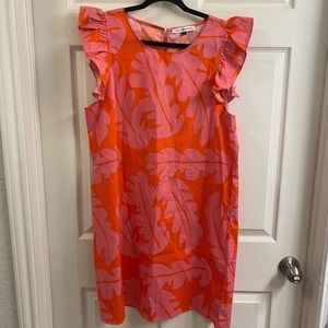 Michelle McDowell Pink and Orange Floral Dress Size L